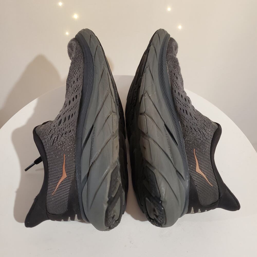 Hoka One One Black and Orange Athletic Shoes - Picture 4 of 11